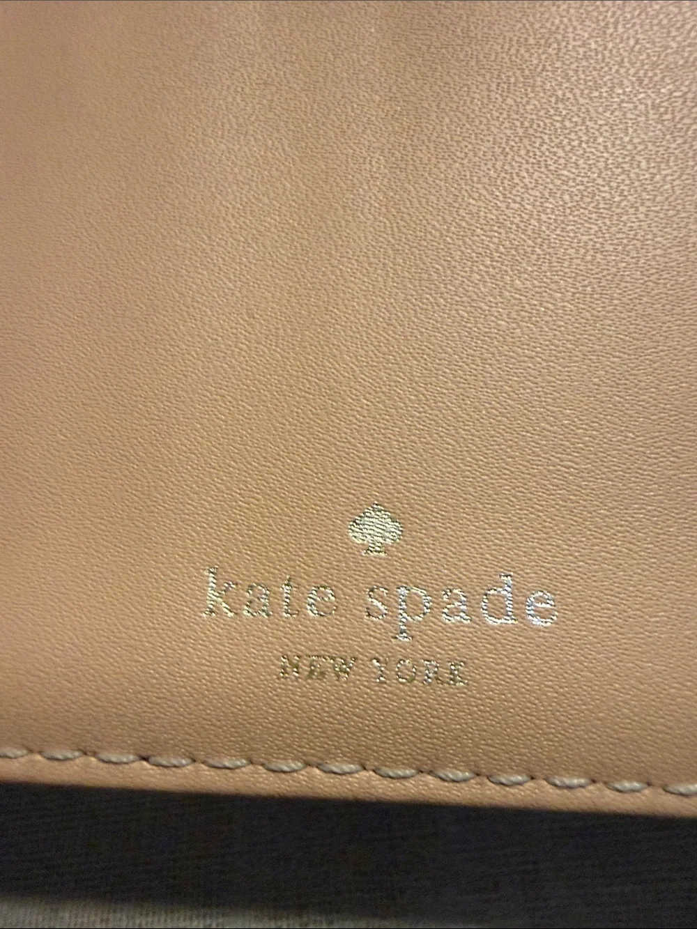 kate spade Black Pebbled Leather Trifold Wallet WELL LOVED